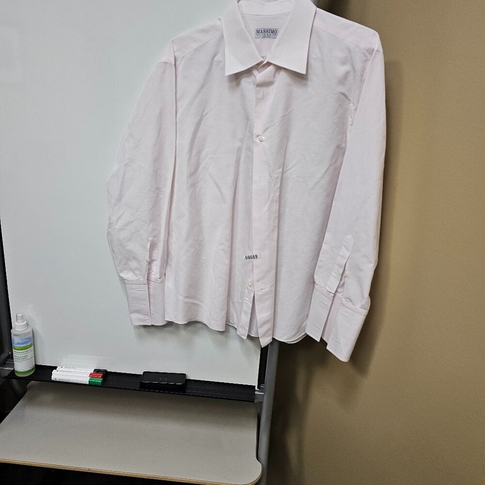 Pink French cuff shirt by Massimo Roma